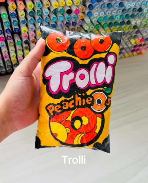 Squishy de papel en forma de bolsa de dulces