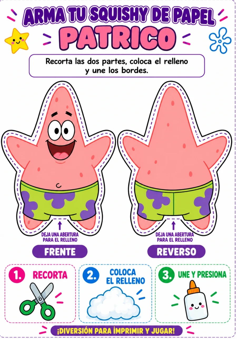 Molde de Patricio listo para armar
